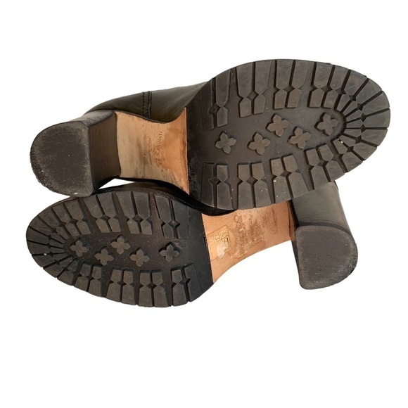 Jimmy Choo Dart Biker Black Leather Moto Combat Mid-Calf Buckle Bootie - Picture 13 of 16